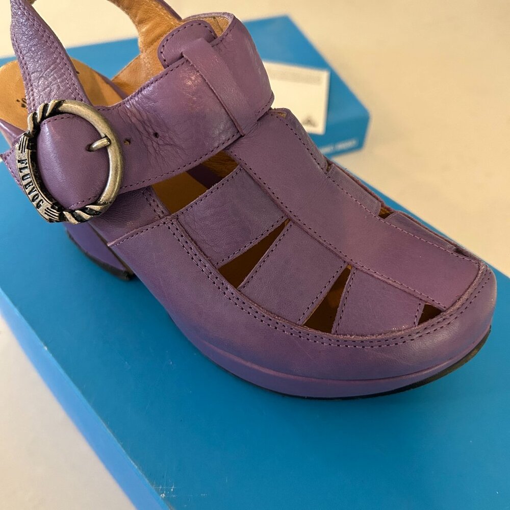 John Fluevog shoes" Prepare Hi Fisherman" Portage Ricasofty Lilac Size 7 Boxed